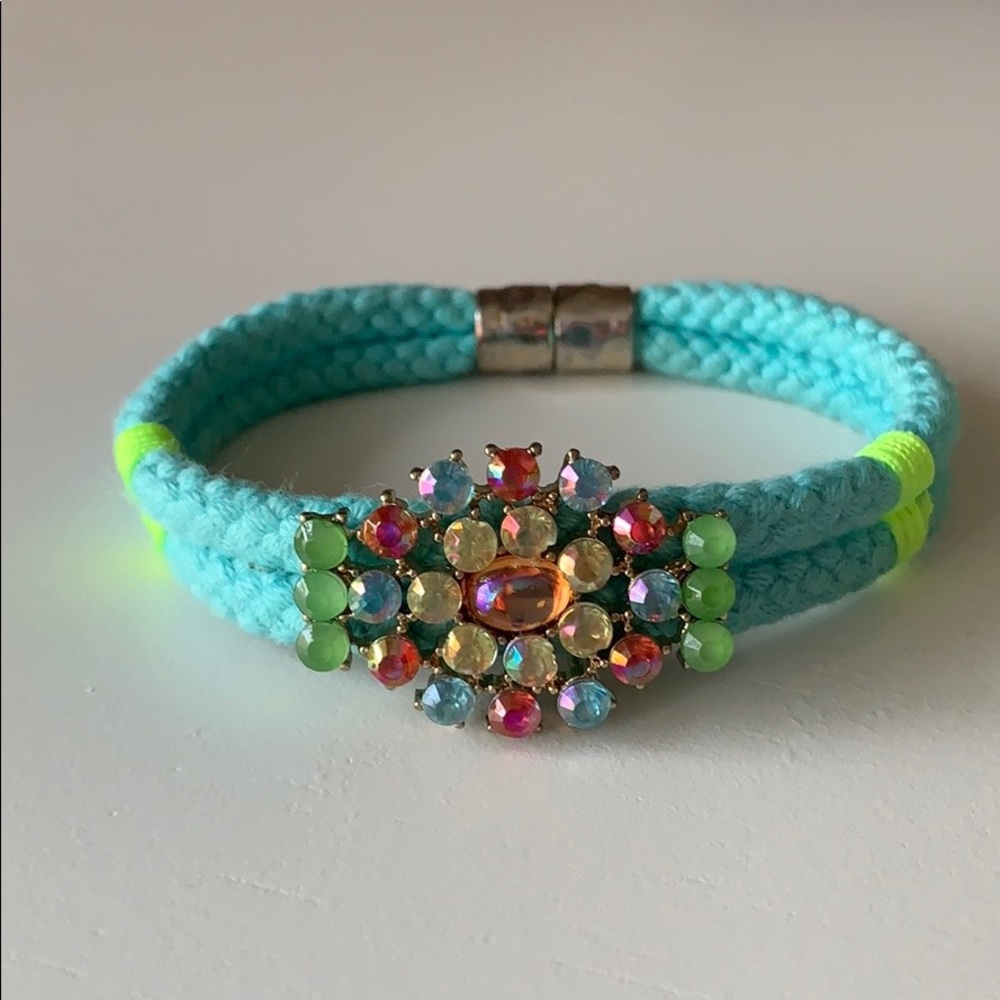 Aqua bracelet with beautiful colored stones